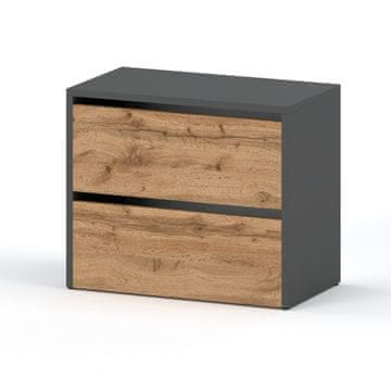 WOTAN LOFT ORMARIĆ ZA CIPELE OD SIVOG HRASOVA 60 CM