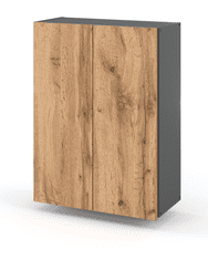 Wotan Zidni Kupaonski Ormarić 60CM Sivi Kupaonski Stupac