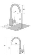 Concept BDG3334wh jednoručna kuhinjska slavina