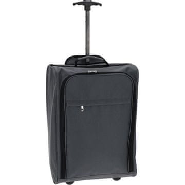 Ručni kovčeg KO-DG1000040 Ručna prtljaga na kotačima za avion 30 l siva