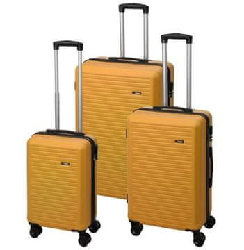 ProWorld Putni kofer KO-DG4700040 na kotačima set od 3 komada 50/60/70 cm žute boje