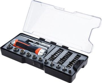 Ostatní Čegrtaljka i odvijač KO-CR1001710 Čegrtaljka i odvijač s nastavcima, set od 38 dijelova HARDEN