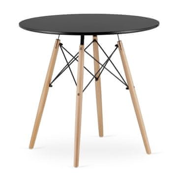 Home Skandinavski okrugli stol 60 cm crne boje