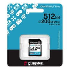 Kingston Canvas Go! Plus SD 512 GB Class 10 UHS-I U3, V30, 4K UHD (SDG4/512GB) memorijska kartica