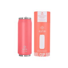 ESTIA HOME ART Estia Fusion Coral izolirana putna boca s izljevom za piće, 500 ml, crvena