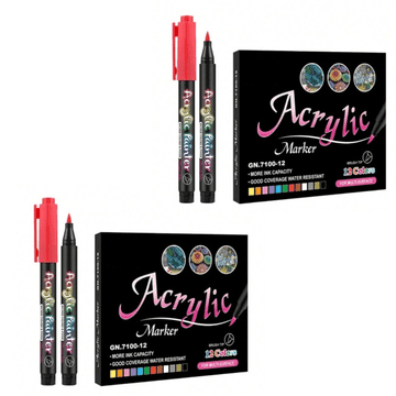 JOJOY® Set akrilnih markera (24 komada), za kamen i tekstil, 1+1 gratis | ACRYLICPENS