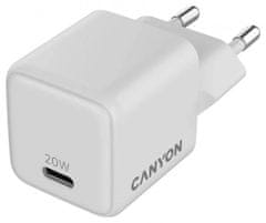 Canyon CU20C kućni punjač, 20 W, GaN, PD, bijeli (CNS-CUW20C)
