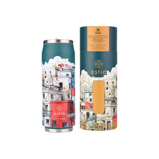 ESTIA HOME ART Estia Urban Mythos izolirana putna boca s izljevom za piće, 500 ml, zelena