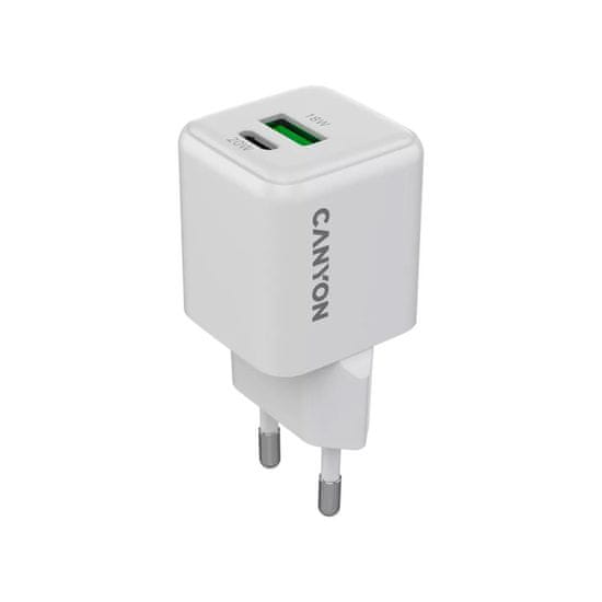 Canyon CU20AC kućni punjač, 20 W, GaN, PD, bijeli (CNS-CUW20AC)
