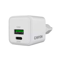 Canyon CU20AC kućni punjač, 20 W, GaN, PD, bijeli (CNS-CUW20AC)