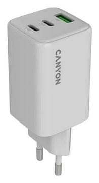 Canyon CU65ACC kućni punjač, 65 W, GaN, PD, QC, bijeli (CNS-CUW65ACC)