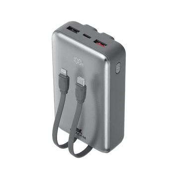 RivaCase Prijenosna baterija/powerbank VA2612 20.000 mAh 30W, s LCD ekranom i 2x podatkovni kabel (Type-C, Lightning) - za sve telefone i tablete