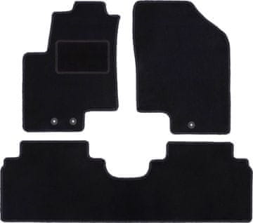 Crne velur tepihe za auto za: Kia Venga minivan (2009.-2017.)