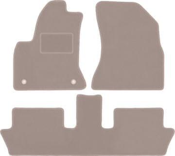 Velur tepisi za auto za: Citroen C4 Grand Picasso minivan (2006.-2013.) bež
