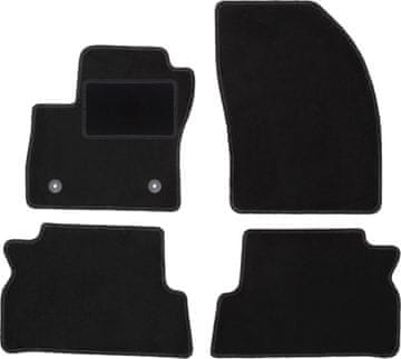 Crne velur tepihe za automobile za: Ford Grand C-MAX minivan (2011.-2015.)