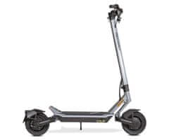MS ENERGY FLARE X Hidraulični električni skuter, 10&quot;, 2x 800W, 70 km, ovjes, LCD zaslon, LED rasvjeta, APP, srebrni (Midnight Chrome)