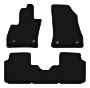 Osnovne crne velur prostirke za: Fiat 500L minivan (2012-)