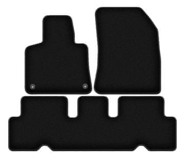 Osnovne crne velur prostirke za: Citroen C4 Grand Spacetourer 5 sjedala (2013.-2021.)