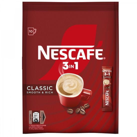 NESCAFÉ 3u1 klasična instant kava, u vrećicama, 10 x 15 g