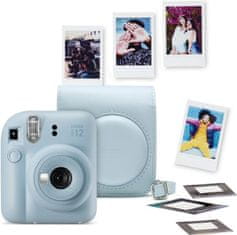 FujiFilm Mini 12 fotoaparat, plavi, paket