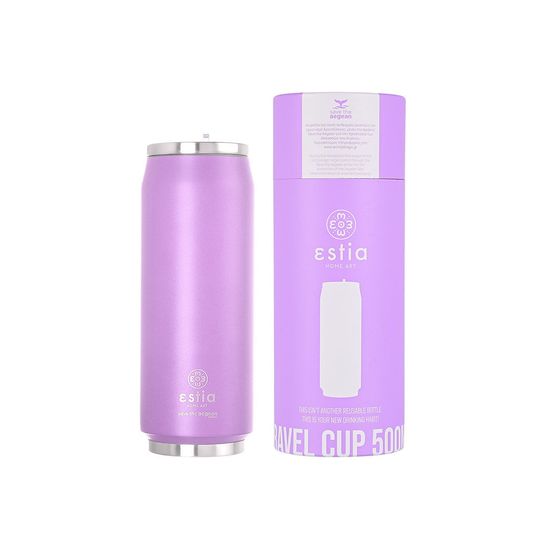 ESTIA HOME ART Estia Lavender Purple izolirana putna boca s izljevom za piće, 500 ml, ljubičasta