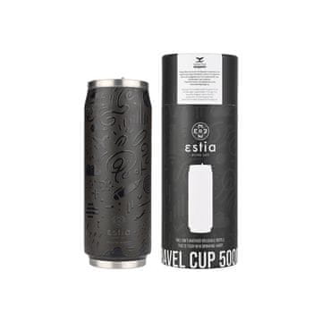 ESTIA HOME ART Estia Noir Echo izolirana putna boca s izljevom za piće, 500 ml, crna