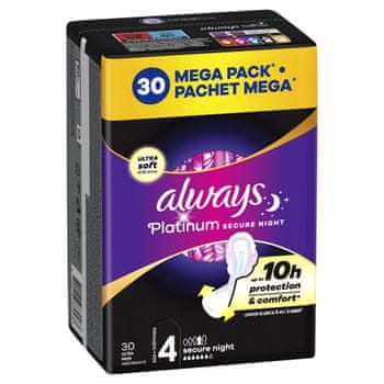 Platinum Secure Night higienski vložki, 30 kosov