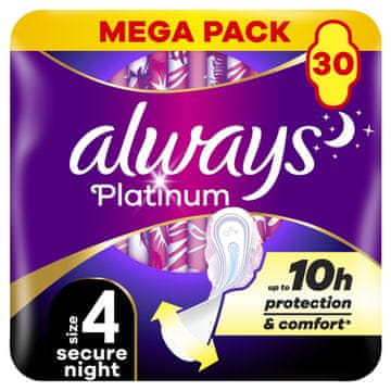 Always Platinum Secure Night higijenski ulošci, 30 komada