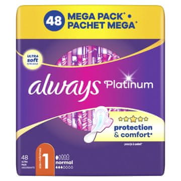 Always Platinum Normal higijenski ulošci, 48 komada