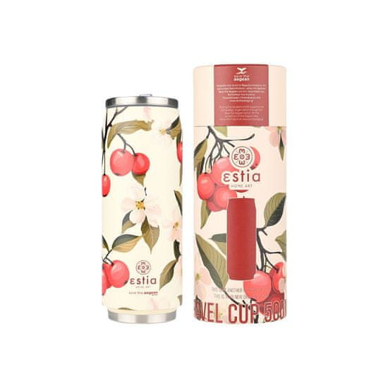 ESTIA HOME ART Estia Sakura Whisper izolirana putna boca s izljevom za piće, 500 ml, žuta