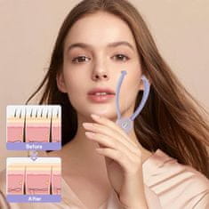 Netscroll Pribor za uklanjanje dlačica bez boli, ručni epilator za lice i tijelo, ManualThread