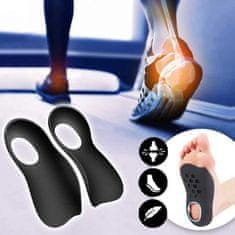 Netscroll Ortopedski ulošci za obuću za ravna/ploska stopala, 4D tehnologija potpore, unisex ulošci za udobnost i stabilnost, potpora stopalnom luku, protiv bolova u stopalima, InsolesFlat, 35/39
