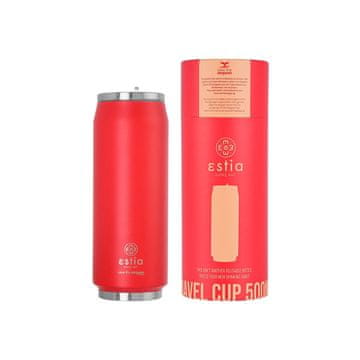 ESTIA HOME ART Estia Scarlet Red izolirana putna boca s izljevom za piće, 500 ml, crvena