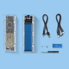 Orico TCM2-C3 vanjski box za M.2 NVME USB-C, plava