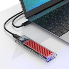 Orico TCM2-C3 vanjski box za M.2 NVMe SSD USB-C, crvena