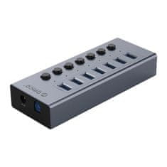 Orico BT2U3 Switch HUB adapter 7x USB 3.0, siva