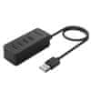 Orico W5P-U2-100 HUB adapter USB - 4x USB 2.0 / micro USB, crno