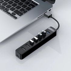 Orico TWU32-4A HUB adapter USB 3.1 - USB 3.1 / 3x USB 2.0 / USB-C, crno
