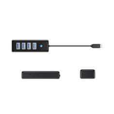 Orico PW4U-C3 HUB adapter USB-C- 4x USB 3.0, crno