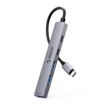 Orico YSB4-U2 HUB adapter USB / USB-C - 2x USB2.0 / USB 3.0 / USB-C 2.0 / 1x USB-C, siva