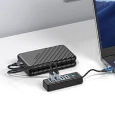 Orico PW4U-C3 HUB adapter USB-C- 4x USB 3.0, crno
