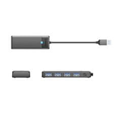 Orico PAPW4A-C3 HUB adapter USB - 4x USB 3.0, crno