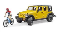 Bruder Automobil Jeep Rubicon s biciklom i biciklistom (02543)