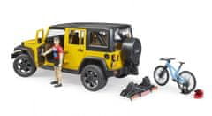 Bruder Automobil Jeep Rubicon s biciklom i biciklistom (02543)