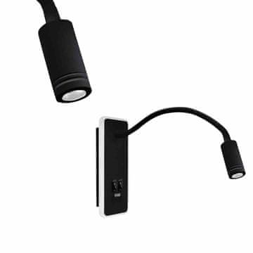 Noćna lampa 8W+2W CRNA