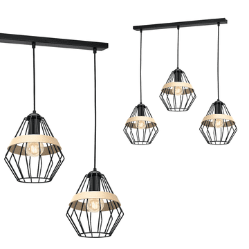 CLIFF BLACK viseća lampa 3xE27