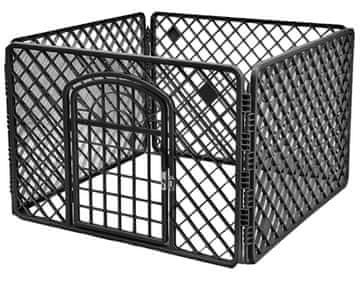 BE Ograda za pse 90x90x60cm crna