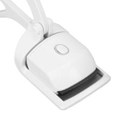 FRILLA® Grijaći uvijač za trepavice, USB punjivi električni uvijač, dugotrajan efekt bez oštećenja | GLAMCURLI, bijela