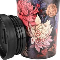 ESTIA HOME ART Midnight Blossom izolirana putna boca, 350 ml, crna