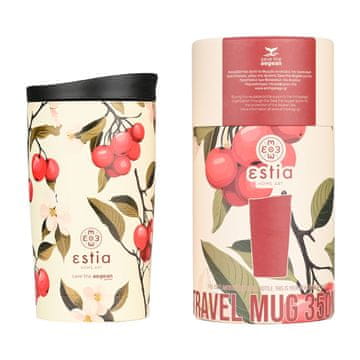 ESTIA HOME ART Sakura Whisper izolirana putna boca, 350 ml, žuta